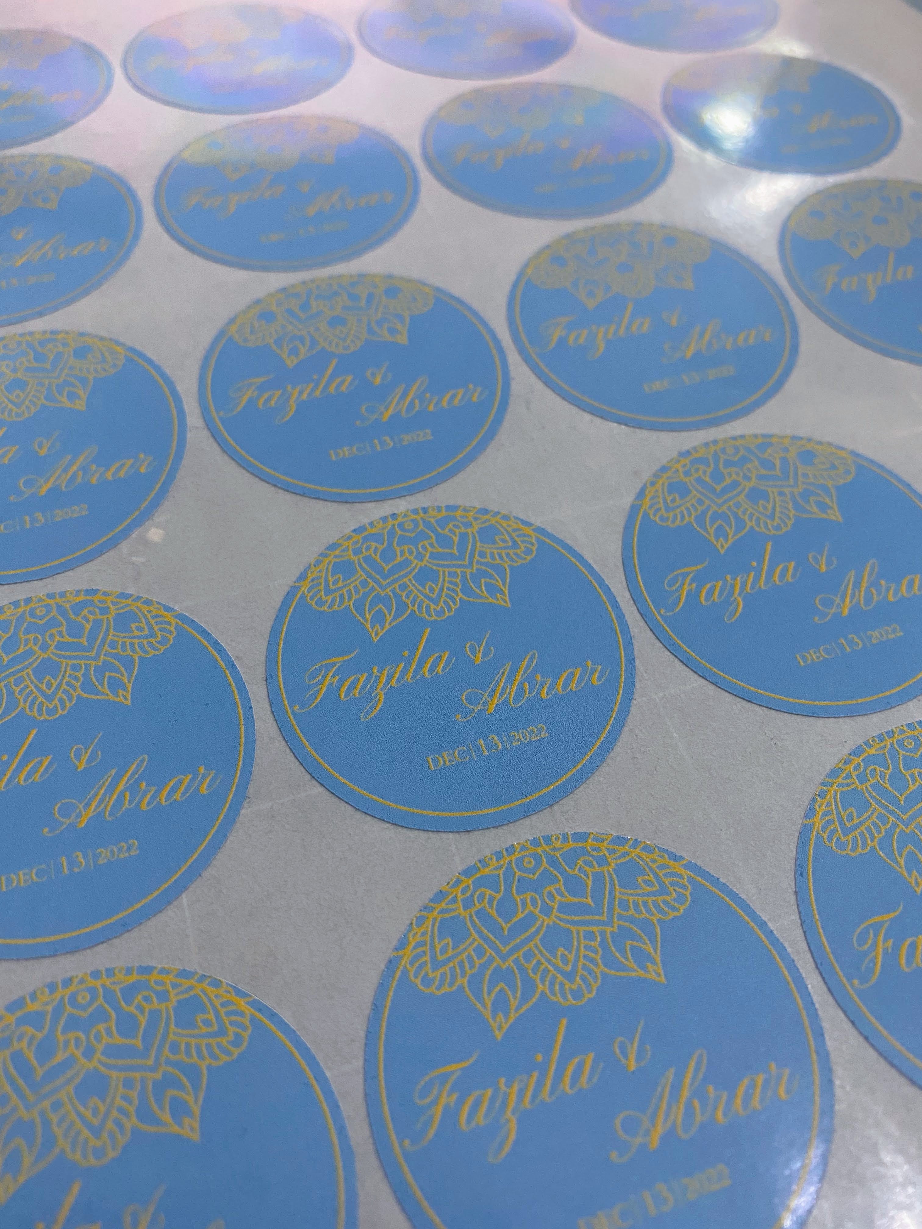 Personalised 3cm Glossy Stickers