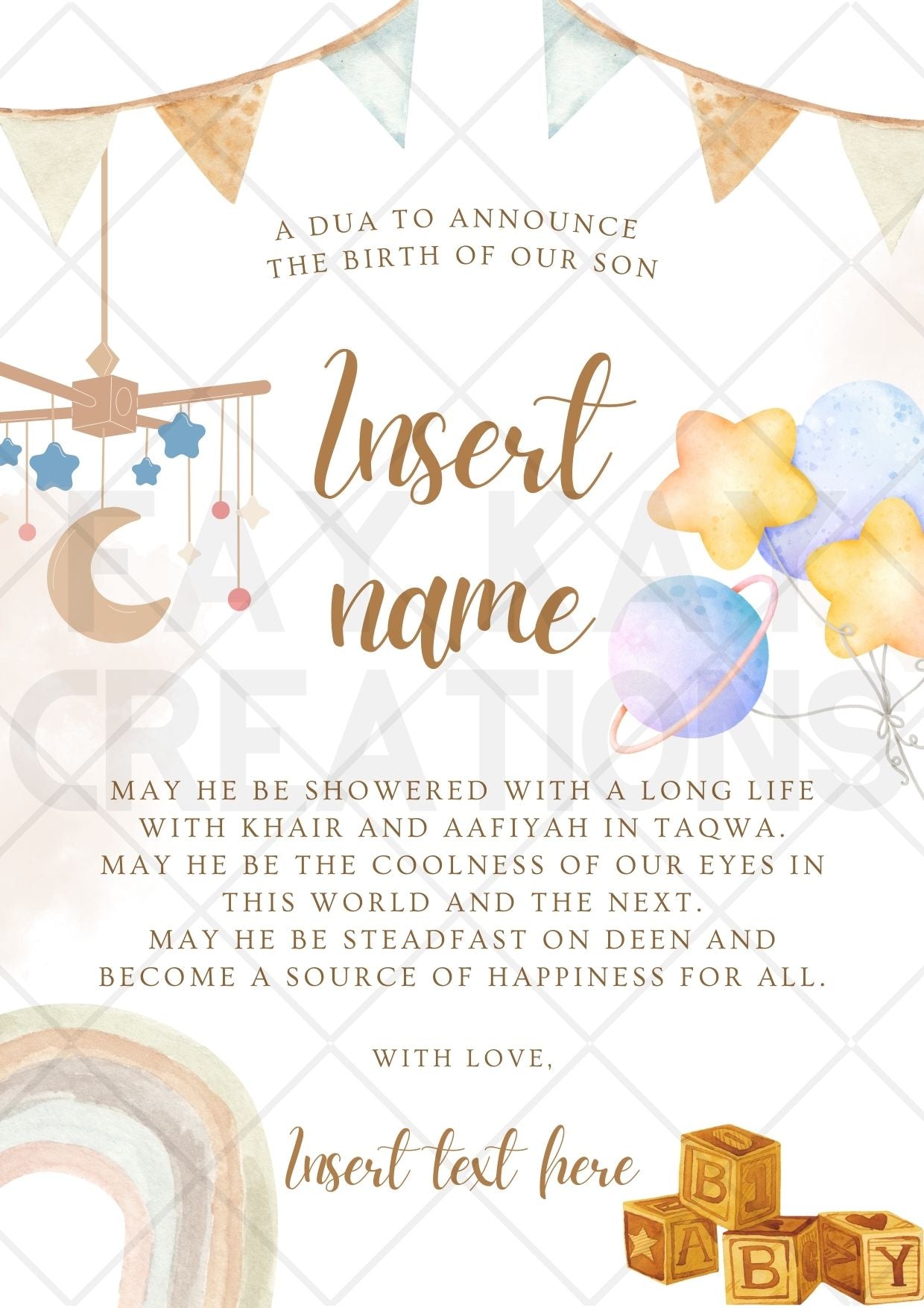 Baby Boy Announcement Postcards